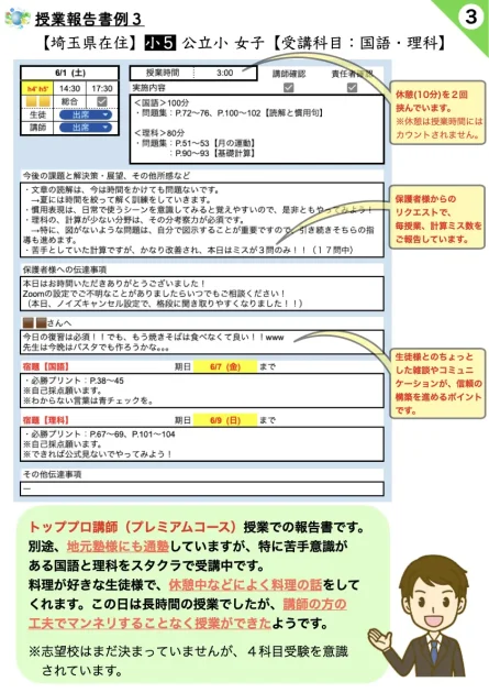 報告書例３