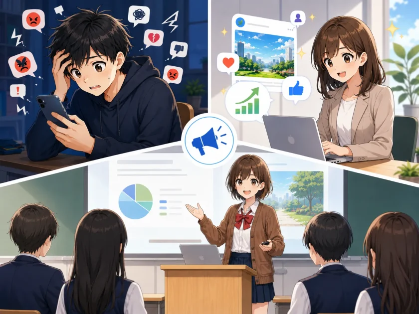 ② 情報を受け取るだけでなく、発信する力も必要